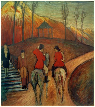Landscape with Rider and Horsewoman by Marianne von Werefkin